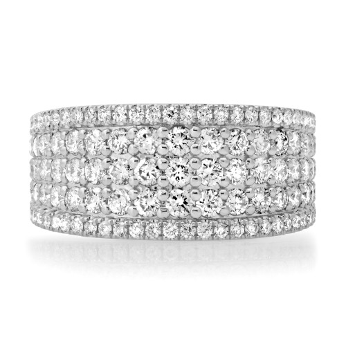 14k  White Gold 2.81 Carat T.W.  Diamond  Band 11.5mm