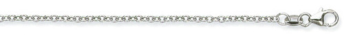 Platinum Rolo Chain Necklaces 1.3mm Wide 22 Inches