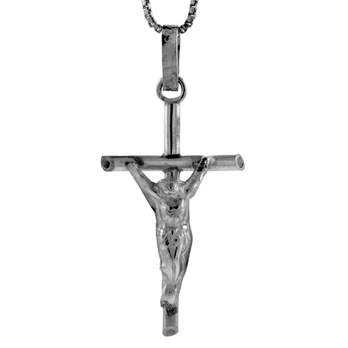 Sterling Silver Pendants Charms Cross With Jesus Sarraf