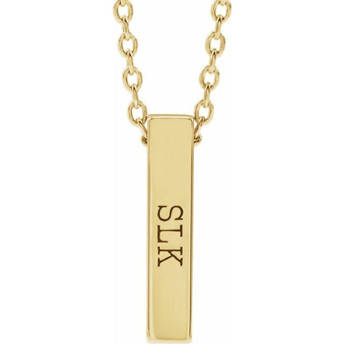 14k Yellow gold Engravable Pendants | Sarraf.com