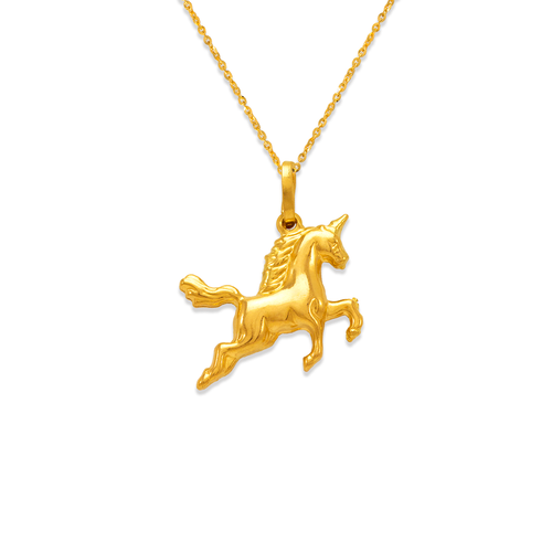 14k Gold Italian Unicorn  Charm
