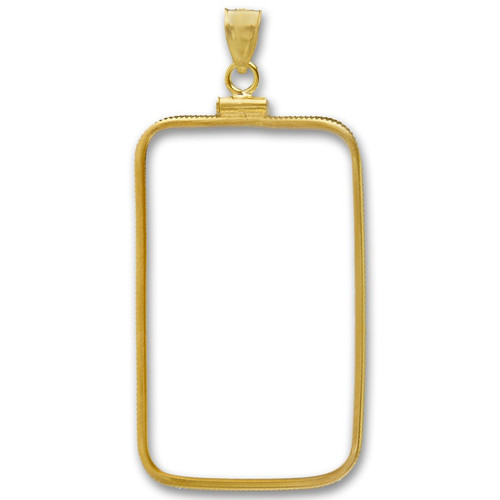 14k Gold 10g Gold Johnson Matthey Bar 9999 Screw Top Bezel 30mm x  20mm