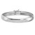 14k White Gold 8mm Domed Omega Bracelet 7 Inches