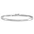 14k White Gold 4mm Domed Omega Bracelet 7 Inches