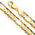 14k Gold 12mm Figaro Bracelet 9 Inches