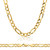 14k Gold 12mm Open Figaro Chain 20 Inches