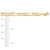 14k Gold 6.2mm Open Figaro Chain 24 Inches