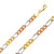 14k Gold 9mm Tri-color Figaro Chain 22 Inches 14k Gold 9mm Tri-color Figaro Chain 22 Inches
