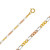 14k Gold 2mm Tri-color Figaro Chain 18 Inches