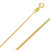 14k Gold 1mm Flat Curb Chain 24 Inches