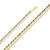 14k Yellow Gold 12mm White Pave Curb Bracelet 8 Inches