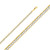 14k Yellow Gold 5mm White Pave Curb Chain 24 Inches