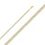 14k Yellow Gold 4mm White Pave Curb Chain 24 Inches