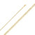 14k Yellow Gold 3.1mm White Pave Curb Chain 16 Inches