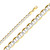 14k Gold 7.5mm White Pave Mariner Bracelet 8 Inches