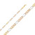 14k Gold 4.6mm Tri-color Figaro Mariner Chain 22 Inches 14k Gold 4.6mm Tri-color Figaro Mariner Chain 22 Inches