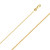 14K Yellow Gold 1.25mm Spiga (wheat) Chain 22 Inches