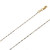 14k Gold 1.2mm Two-tone Bead Chain 16 Inches