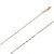 14k Gold 1.0mm Two-tone Bead Chain 16 Inches