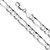 14k White Gold 8mm (Nickel Free) Figaro Chain 30 Inches