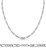 14k White Gold 3.1mm (Nickel Free) Figaro Chain 24 Inches