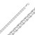 14k White Gold 8.1mm (Nickel Free) Mariner Chain 30 Inches