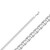 14k White Gold 3.9mm (Nickel Free) Mariner Chain 24 Inches