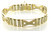 14k Gold Mens 12mm Two-tone Modern Link Bracelet