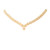 14k Gold 6mm Diamond Cut V-necklace 16 Inches