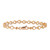 14k Yellow Gold 6mm Diamond Cut Open Heart Bracelet 8 Inches