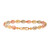 14k Gold Tri-color 6mm Diamond Cut Leaf Pattern Bracelet 7 Inches