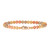 14k Gold Tri-color 5mm Diamond Cut Heart Bracelet 8" I