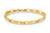 14k Gold Two-tone 6.5mm Panther Link Bracelet 7 Inches