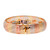 14k Gold 11mm Tri-color Omega Textured Flex Bangle Bracelet 8 Inches