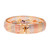 14k Gold 13mm Tri-color Omega Textured Flex Bangle Bracelet 8 Inches