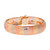 14k Gold 13mm Tri-color Omega Textured Flex Bangle Bracelet 8 Inches