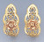 14k Gold Tri-color Earrings 11mm W X 21mm H