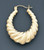 14k Gold Hollow Shrimp Hoop Earrings 29mm W X 35mm H