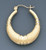 14k Gold Hollow Snap-bar Hoop Earrings 27mm W X 32mm H