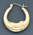 14k Gold Hollow Panther Hoop Earrings 25mm W X 27mm H