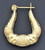 14k Gold Hollow Snap-bar Hoop Earrings 20mm W X 21mm H