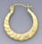 14k Gold Hollow Snap-bar Hoop Earrings 23mm W X 25mm H