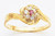 14k Gold Ladies Synthetic Ruby Synthetic Diamond Flower Cocktail Ring 9mm Wide