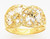 14K Yellow Gold 11Mm Ladies Cubic Zirconia Ring