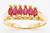 14k Gold Ladies 6 Stone Marquise Cz Cocktail Ring