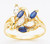 14k Gold14mm Ladies Marquise Cz Cocktail Ring