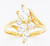 14K Yellow Gold 16.5Mm Ladies Cubic Zirconia Ring