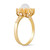 14k Gold Ladies 6mm With Cultured Pearl Ring With 12 CZ Accents