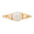 14k Gold Ladies 5mm With Cultured Pearl Ring With 2 CZ Accents
