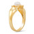 14k Gold Ladies 8mm With Cultured Pearl Ring With 6 CZ Accents